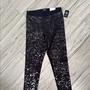 Express women’s Sequin Black Leggings xs